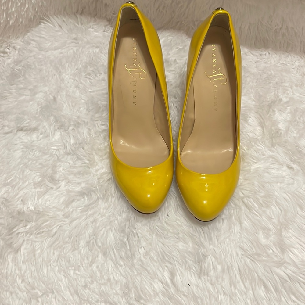 Yellow patent pumps by Ivanka Trump
